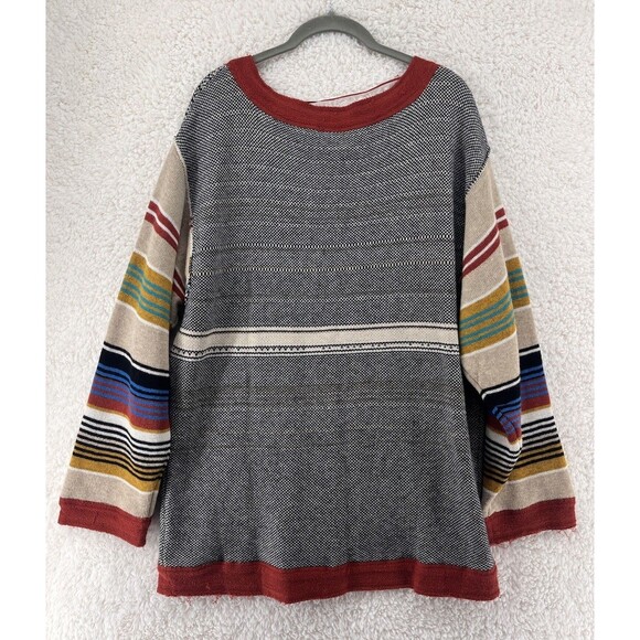 Free People Desert Rose Sweater Women’s Small Longhorn Embroidered Boho Western - Picture 8 of 9